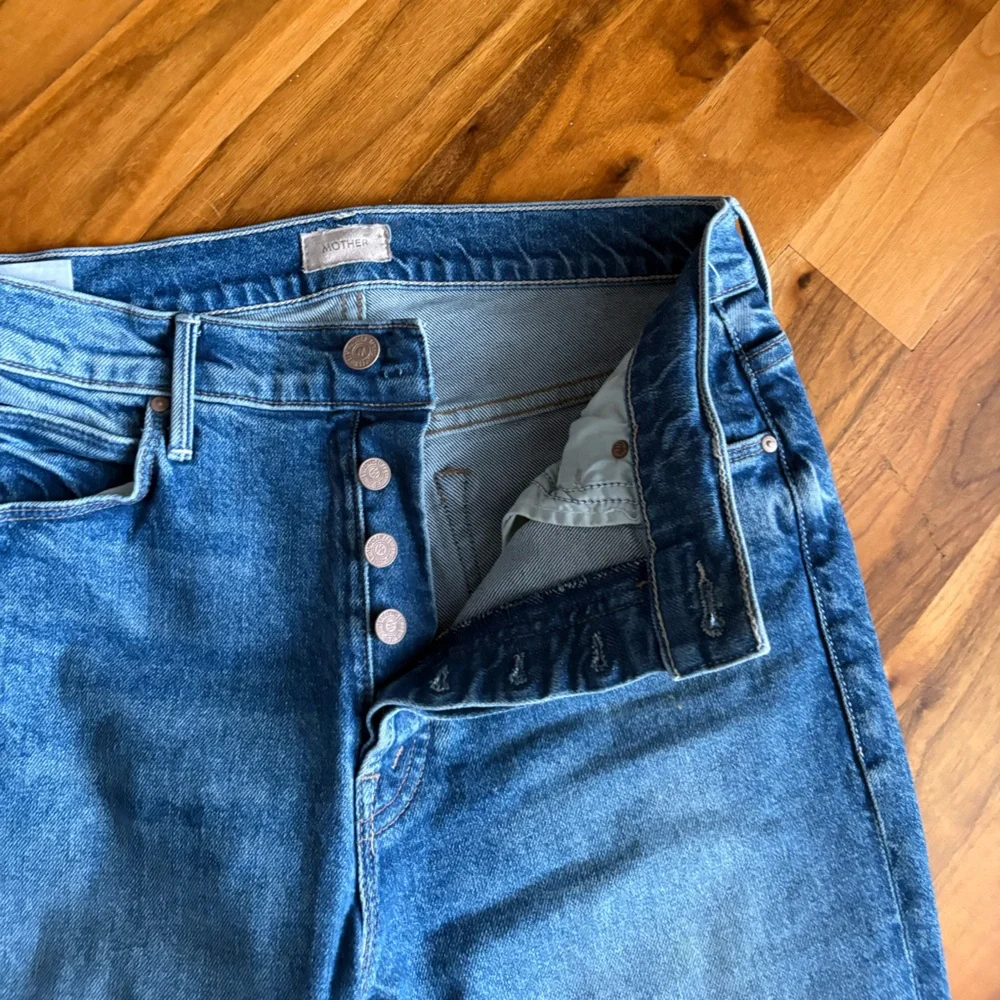 MOTHER Blue Button-Fly Jeans, ECU - Picture 4 of 17